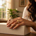 Load image into Gallery viewer, Silver Ring with gold plating Detailing | Daily Wear | Gift for Her