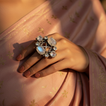 Load image into Gallery viewer, 925 Silver Moonstone Cluster Ring for Women | Gemstone Jewelry