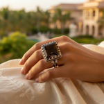 Load image into Gallery viewer, 925 Silver Smoky Quartz Ring | Women's Cocktail Ring | Gift