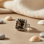 Load image into Gallery viewer, 925 Silver Smoky Quartz Ring | Women's Cocktail Ring | Gift