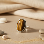 Load image into Gallery viewer, Tiger Eye Stone Ring for Women | 925 Silver Ring