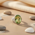 Load image into Gallery viewer, 925 Silver Prehnite Gemstone Ring for Women | Gift Jewelry