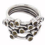 Load image into Gallery viewer, 925 Silver Multi-Band Ring with Gemstones | Women's Ring