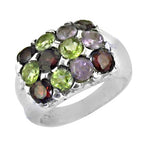 Load image into Gallery viewer, 925 Sterling Silver Gemstone Ring | Multi-Stone Cluster for Women
