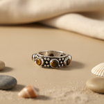 Load image into Gallery viewer, Tiger Eye Stone Silver Ring | Women's Bohemian Jewelry