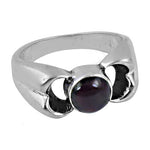 Load image into Gallery viewer, 925 Silver Black Gemstone Ring for Men | Statement Jewelry
