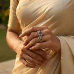 Load image into Gallery viewer, 925 Silver Peridot & Smoky Quartz Ring | Women's Gemstone Jewelry