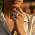 Load image into Gallery viewer, 925 Silver Garnet Spinner Ring | Women's Daily Wear Jewelry