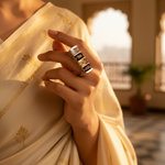 Load image into Gallery viewer, Silver Multi-Gemstone Ring for Women | Statement Ring