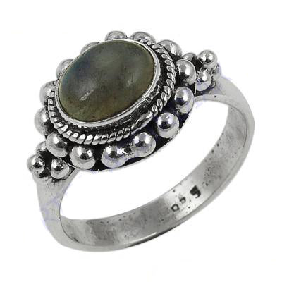 925 sterling silver labradorite gemstone ring for women | silver jewelry