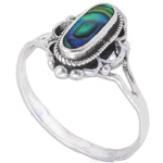 Load image into Gallery viewer, 925 Silver Abalone Ring | Oval Stone Ring for Women