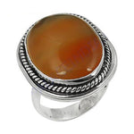 Load image into Gallery viewer, 925 Silver Carnelian Ring for Women | Statement Jewelry