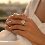 Load image into Gallery viewer, Silver Ring with Gemstones for Women | Cluster Ring