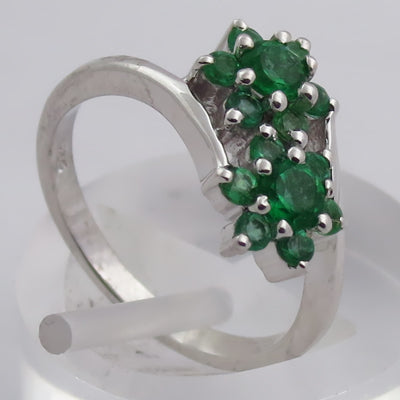 925 silverglass flower ring for women | gemstone jewelry