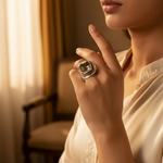 Load image into Gallery viewer, 925 Sterling Silver Citrine Ring | Statement Ring for Women