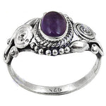 Load image into Gallery viewer, 925 Silver Oval Purple Stone Ring for Women | Gift Jewelry