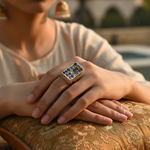 Load image into Gallery viewer, Silver Multi-Gemstone Ring for Women | Statement Jewelry