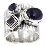 Load image into Gallery viewer, 925 Sterling Silver Amethyst Ring for Women | Gemstone Jewelry