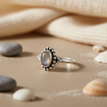 Load image into Gallery viewer, 925 Silver Oval Stone Ring for Women | Daily Wear Jewelry
