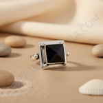Load image into Gallery viewer, 925 Silver Onyx Ring for Women | Square Stone Jewelry