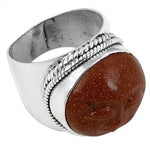 Load image into Gallery viewer, 925 Silver Sunstone Ring for Women | Statement Jewelry