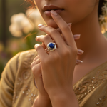 Load image into Gallery viewer, 925 Silver Lapis Lazuli Ring for Women | Blue Gemstone Jewelry