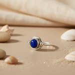 Load image into Gallery viewer, 925 Silver Lapis Lazuli Ring for Women | Blue Gemstone Jewelry
