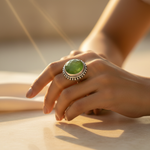 Load image into Gallery viewer, 925 Sterling Silver Green Quartz Ring for Women | Gift Jewelry