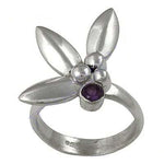 Load image into Gallery viewer, 925 Silver Flower Ring with Amethyst | Women's Jewelry Gift