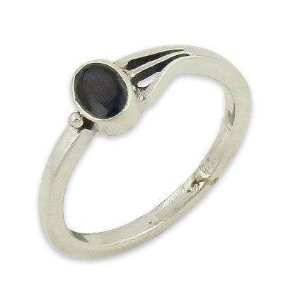 925 silver black iolite gemstone ring for women | gift jewelry