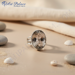 Load image into Gallery viewer, Silver Ring with Smoky Quartz Gemstone for Women | Gift