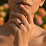 Load image into Gallery viewer, 925 Silver Garnet Ring for Women | Anniversary Gift
