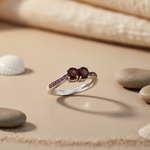 Load image into Gallery viewer, 925 Silver Garnet Ring for Women | Anniversary Gift