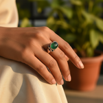 Load image into Gallery viewer, 925 Silver Green Gemstone Ring for Women | Gift Jewelry