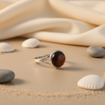 Load image into Gallery viewer, 925 Silver Round Brown Stone Ring for Women | Gift Jewelry