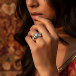 Load image into Gallery viewer, Silver Ring with Cubic Zirconia Stones for Women | Daily Wear