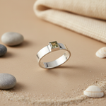 Load image into Gallery viewer, 925 Silver Green Gemstone Ring for Women | Modern Jewelry