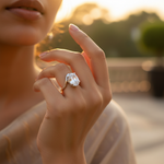 Load image into Gallery viewer, Silver Oval Cut Cubic Zirconia Ring for Women | Gift