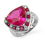 Load image into Gallery viewer, Silver Trillion Ruby Ring for Women | Gemstone Ring
