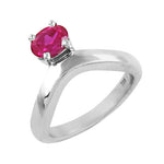 Load image into Gallery viewer, 925 Silver Ruby Solitaire Ring for Women | Engagement Ring