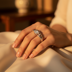 Load image into Gallery viewer, Silver Pear-Cut Cubic Zirconia Ring for Women | Gift Jewelry