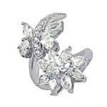 Load image into Gallery viewer, 925 Silver Cubic Zirconia Flower Ear Cuff | Women's Jewelry