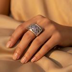 Load image into Gallery viewer, Silver Tanzanite Ring for Women | Gemstone Ring Jewelry