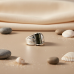 Load image into Gallery viewer, 925 Silver Black Onyx Ring | Men's Statement Jewelry