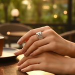 Load image into Gallery viewer, Silver Men's Ring | Textured Design | Daily Wear | Gift