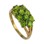 Load image into Gallery viewer, gold plating Peridot Cluster Ring for Women | Gemstone Jewelry