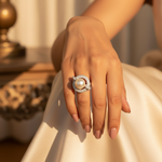Load image into Gallery viewer, Pearl & Cubic Zirconia Ring for Women | Sterling Silver Ring