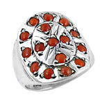 Load image into Gallery viewer, 925 Sterling Silver Coral Ring | Gemstone Jewelry for Women