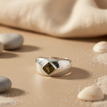 Load image into Gallery viewer, 925 Silver Smoky Quartz Ring | Square Stone | Women's Jewelry