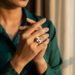 Load image into Gallery viewer, 925 Silver Aquamarine Ring for Women | Square Stone